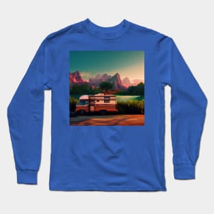 Van Life Camper RV Outdoors in Nature Long Sleeve T-Shirt